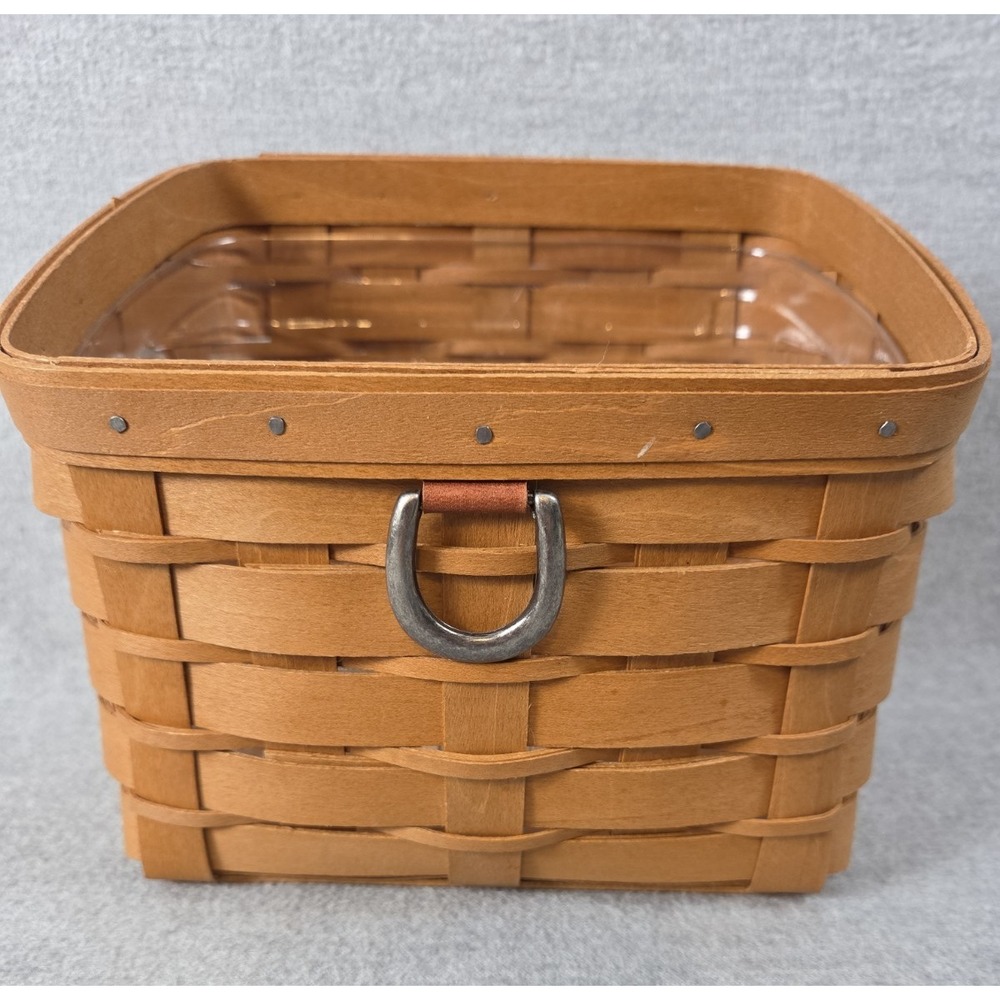 Longaberger 2004 TV Time‎ Media Basket with Protector Liner Catch All Organizer